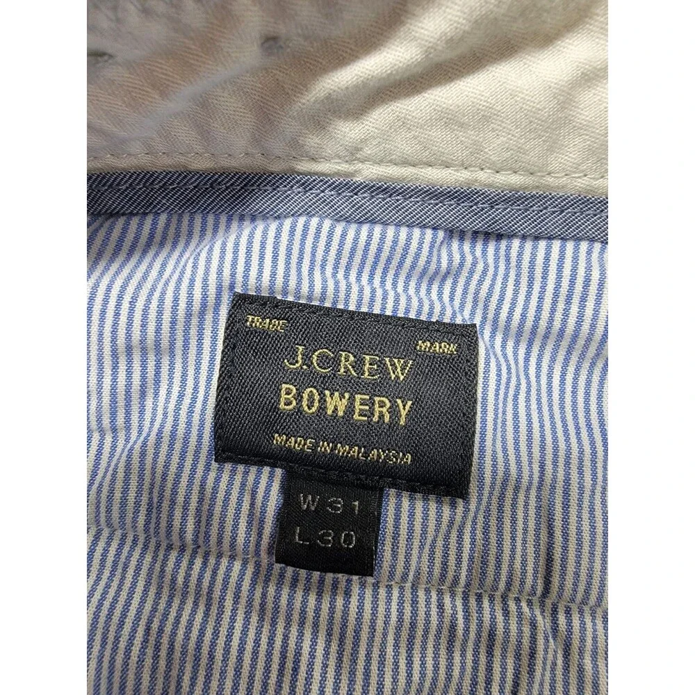 J Crew Chino Pants Mens 31x30 (30x29) Slim Bowery Gray Cone‎ Denim Flat Cotton